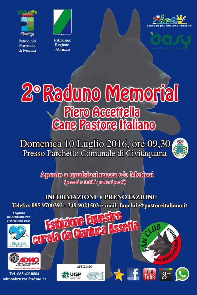 2°Raduno Memorial di Piero Accettella Cane Pastore Italiano a Civitaquana(PE)